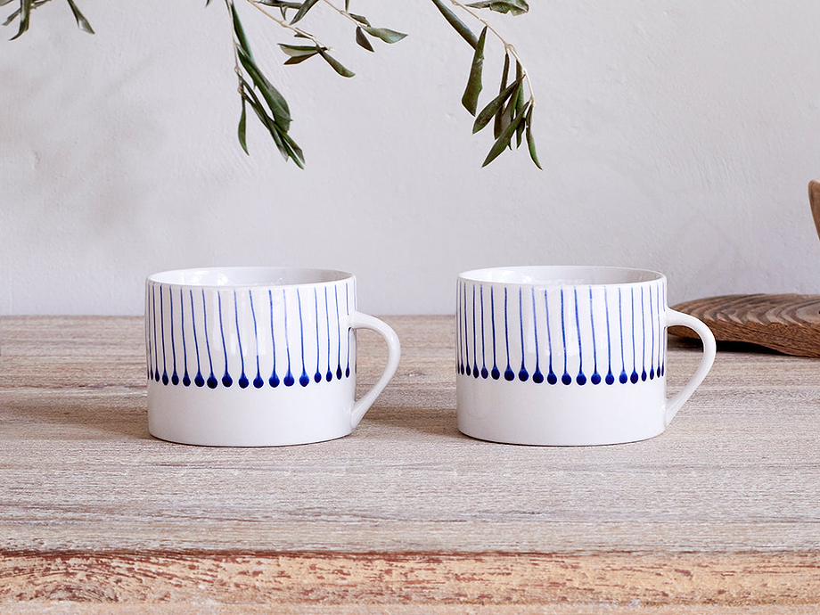 Iba Mug - Indigo - Large (Set of 2)