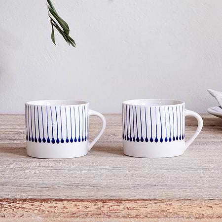 Iba Mug - Indigo - Small (Set of 2)-nkuku