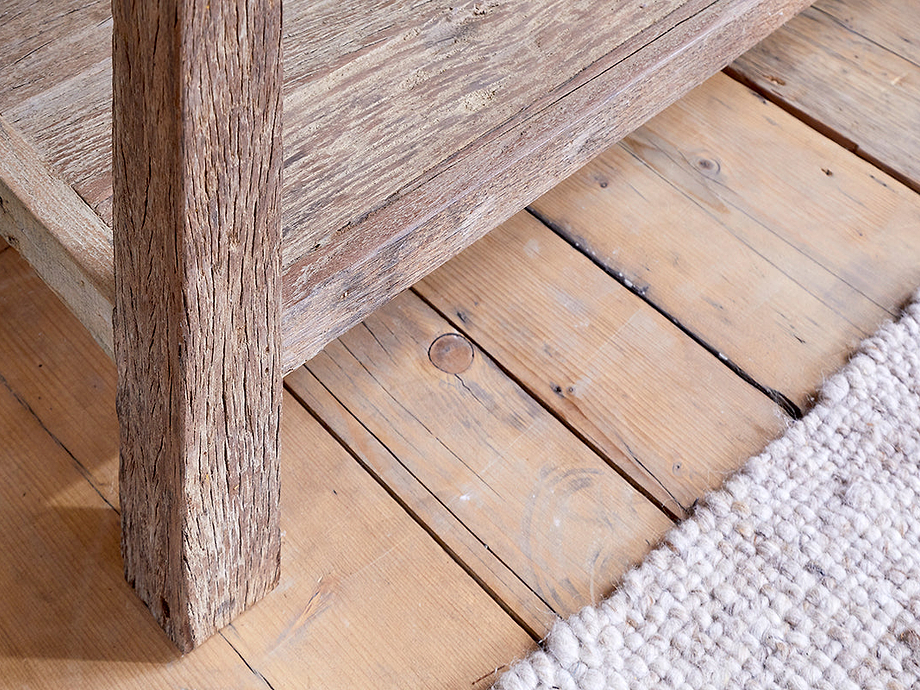 Ibo Reclaimed Wood 3 Drawer Console Table - Natural