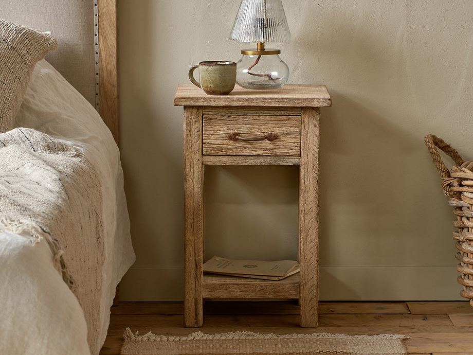 Ibo Reclaimed Wood Bedside Table - Natural