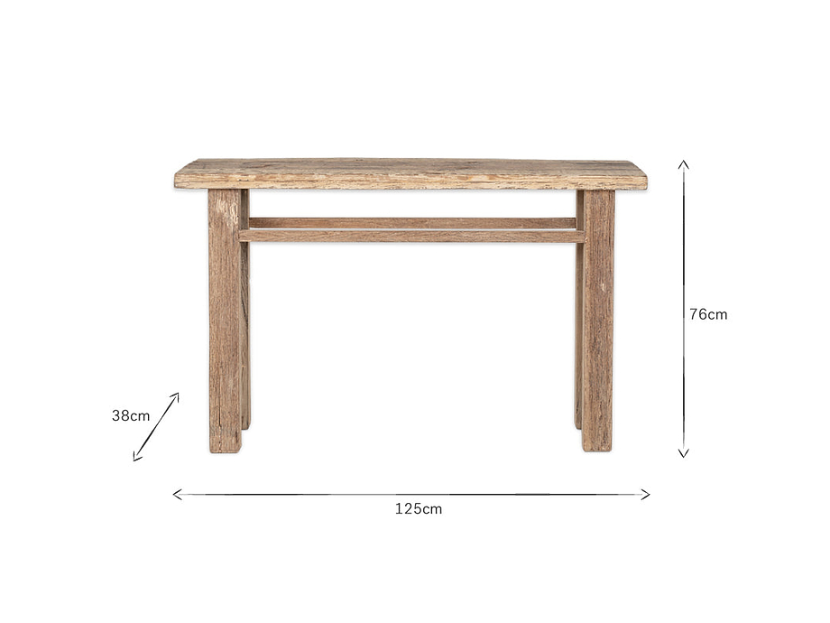 Ibo Reclaimed Wood Console Table - Natural