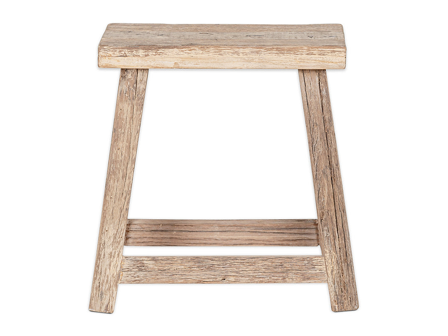 Ibo Reclaimed Wood Low Stool - Natural