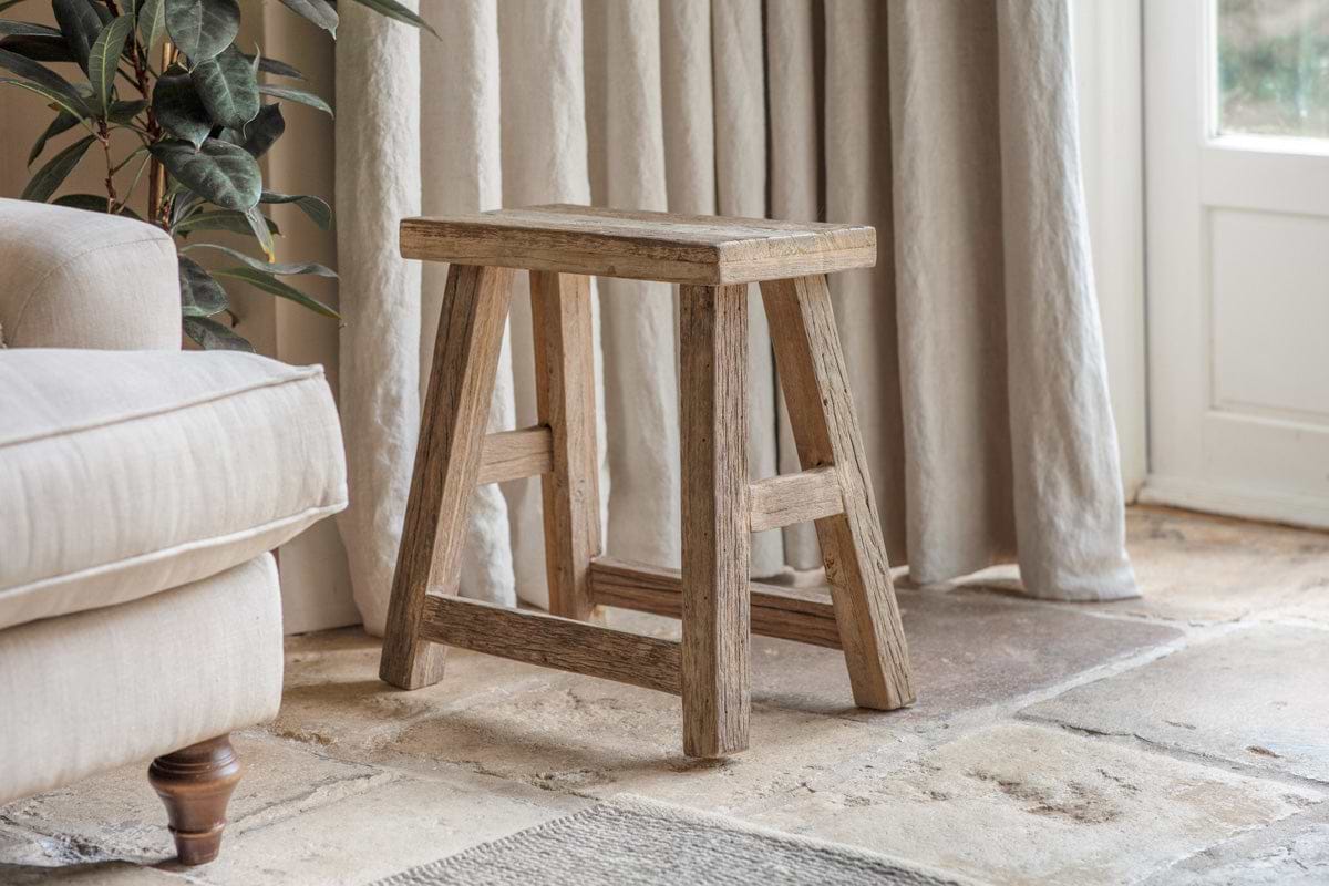 Ibo Reclaimed Wood Low Stool Natural