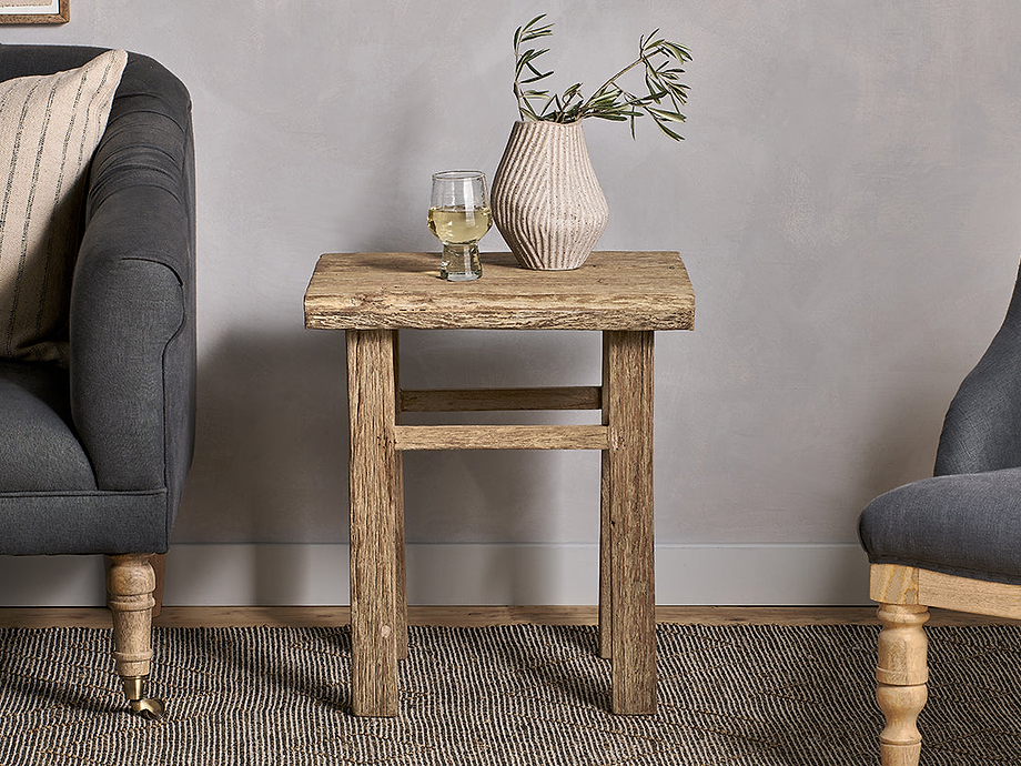 Ibo Reclaimed Wood Side Table - Natural