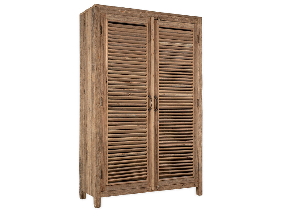 Ibo Reclaimed Wooden Slatted Cabinet – Natural - Large