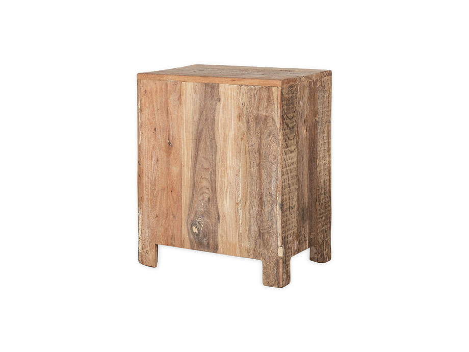 Ibo Reclaimed Wooden Slatted Cabinet – Natural - Small