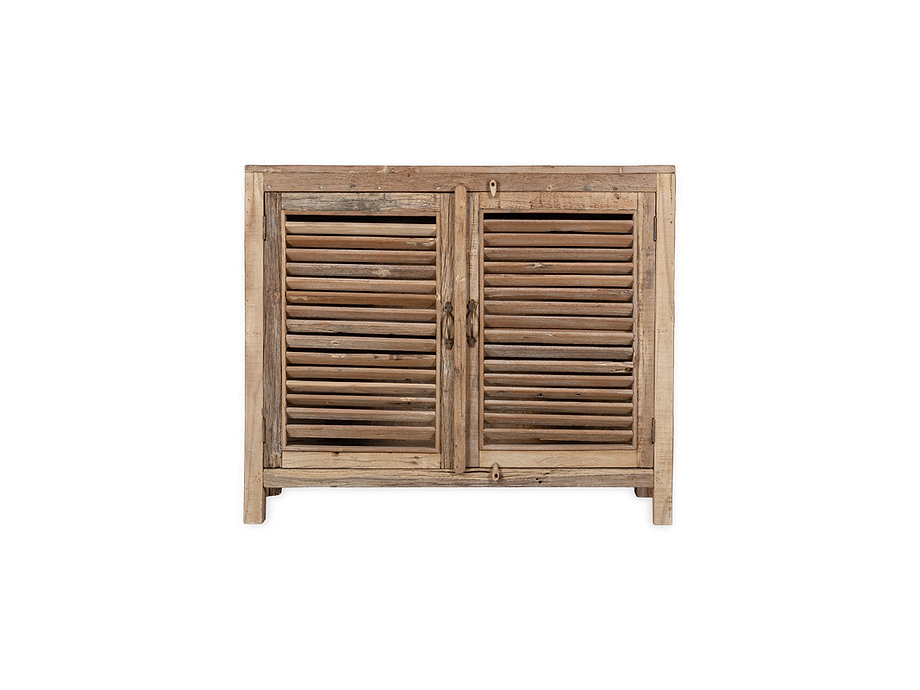 Ibo Reclaimed Wooden Slatted Sideboard - Natural