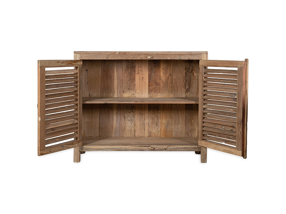 Ibo Reclaimed Wooden Slatted Sideboard - Natural