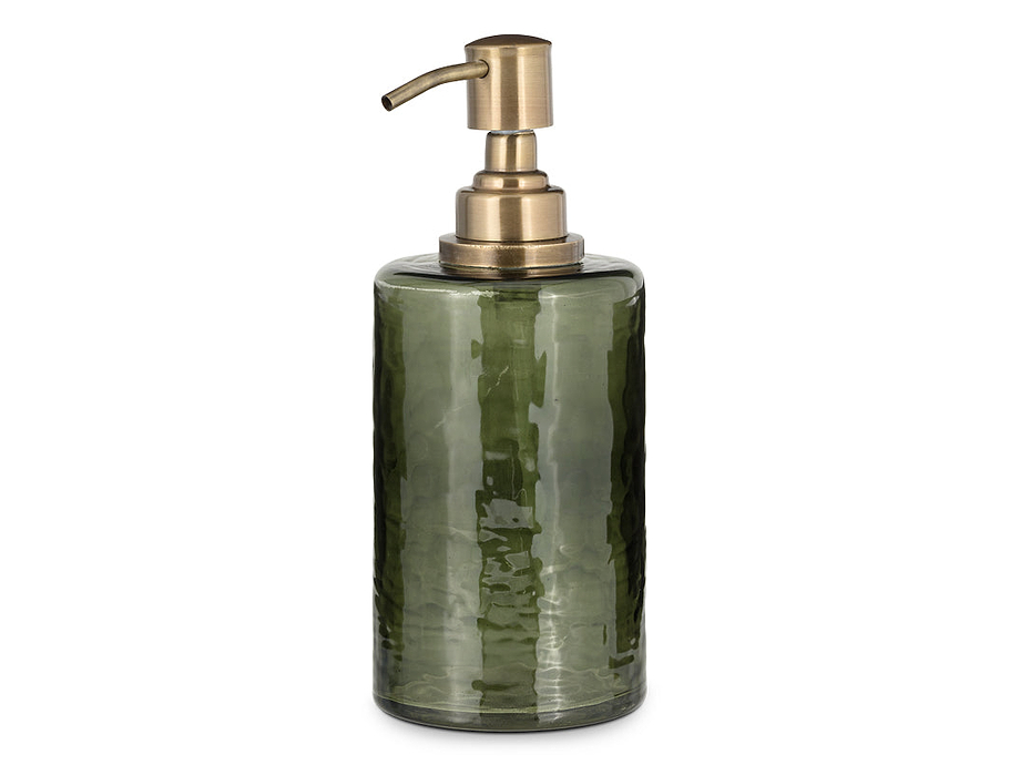 Ilcoso Recycled Hammered Glass Soap Dispenser - Green