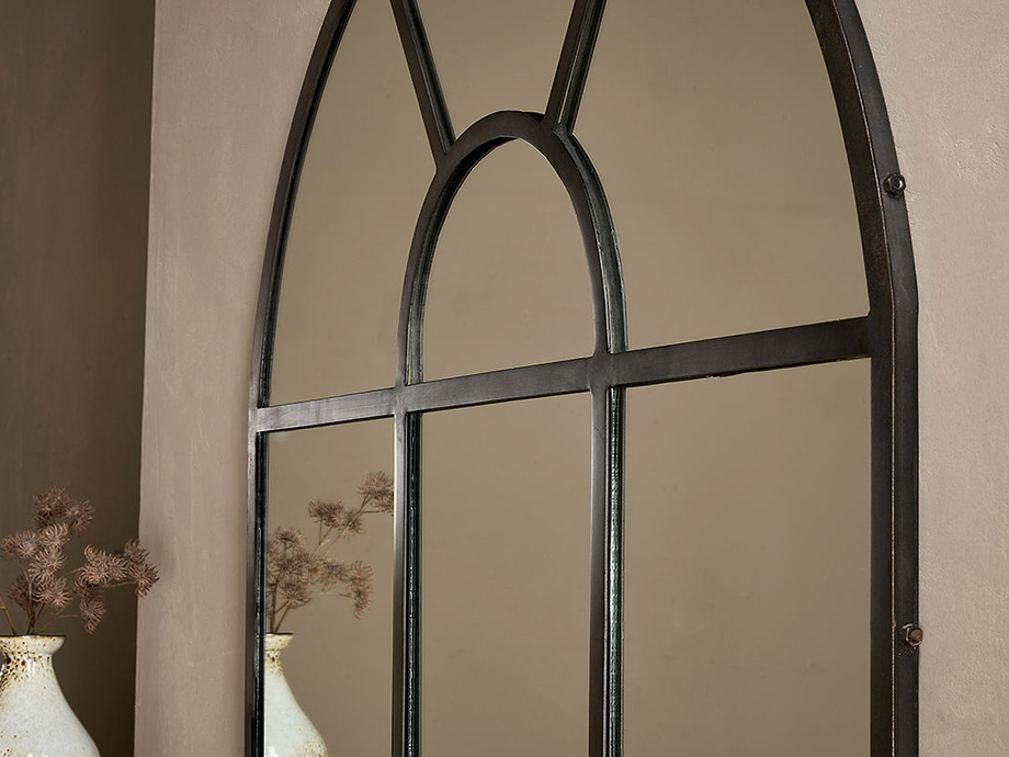 Imoma Iron Overmantle Arch Mirror