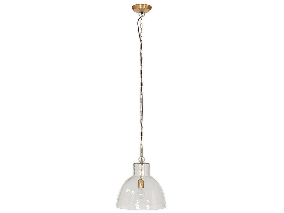 Inayah Recycled Glass Pendant - Clear