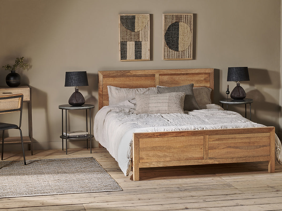 Indali Mango Wood Bed - Natural