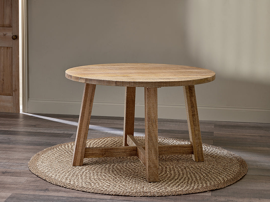 Indali Mango Wood Round Dining Table - Natural