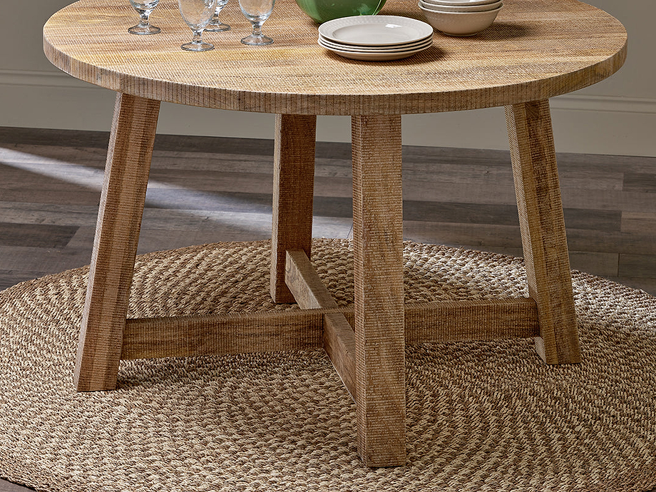Indali Mango Wood Round Dining Table - Natural