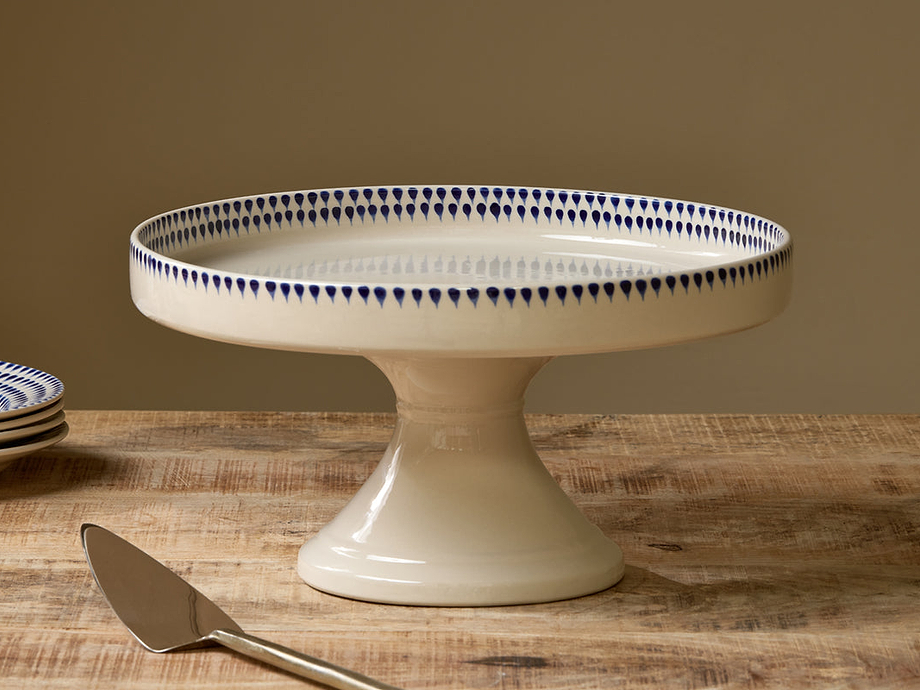 Indigo Drop Ceramic Stand