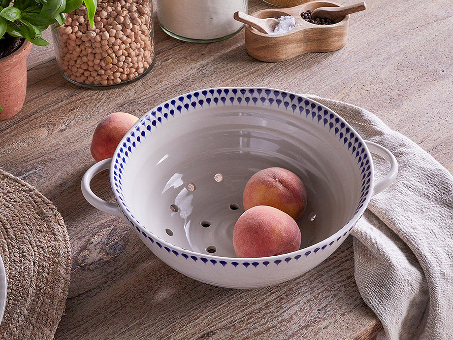 Indigo Drop Colander - Indigo