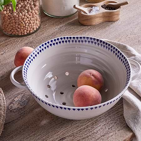 Indigo Drop Colander - Indigo-nkuku