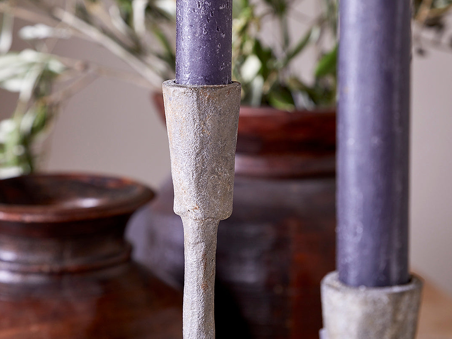 Inigo Candle Holder - Aged Zinc