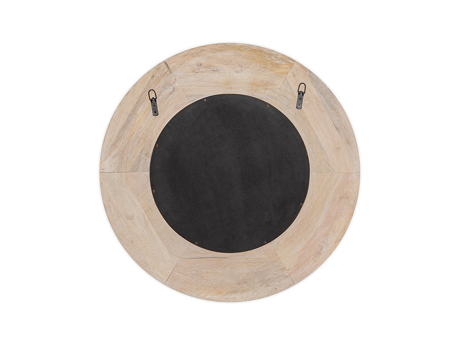 Itwa Mango Wood Carved Mirror - Natural