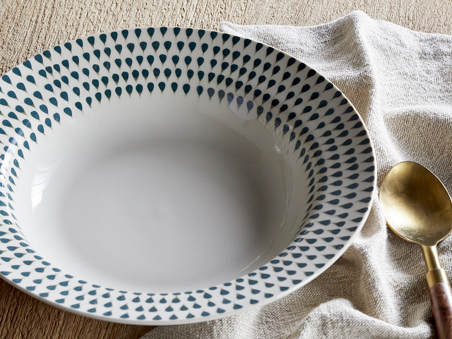 Juniper Drop Pasta Bowl - Cream & Juniper