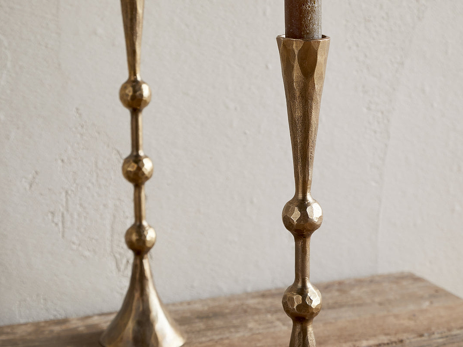 Javanee Candle Holder - Antique Brass