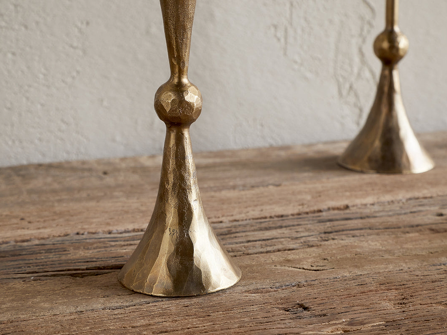 Javanee Candle Holder - Antique Brass