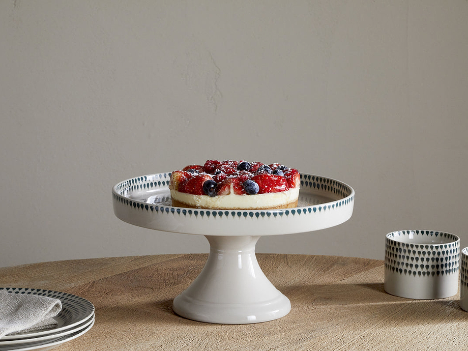 Juniper Drop Ceramic Stand - Cream & Juniper