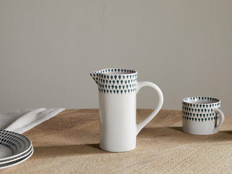 Juniper Drop Jug - Cream & Juniper - Small