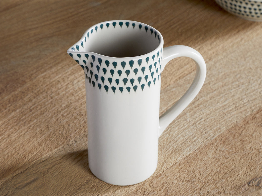 Juniper Drop Jug - Cream & Juniper - Small