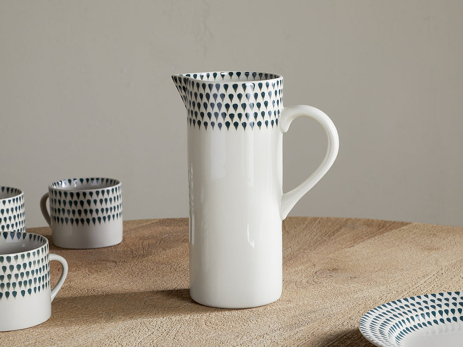 Juniper Drop Jug - Cream & Juniper - Large