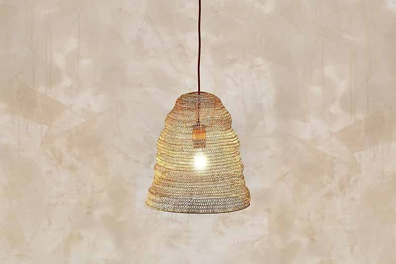 Jatani Wire Lampshade - Antique Brass - Small Oval