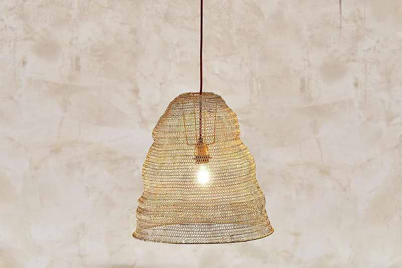 Jatani Wire Lampshade - Antique Brass - Large Oval