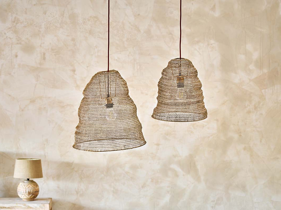 Jatani Wire Lampshade - Antique Brass - Small Oval