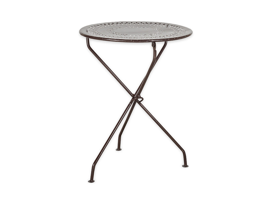 Jeavika Iron Outdoor Bistro Table - Black