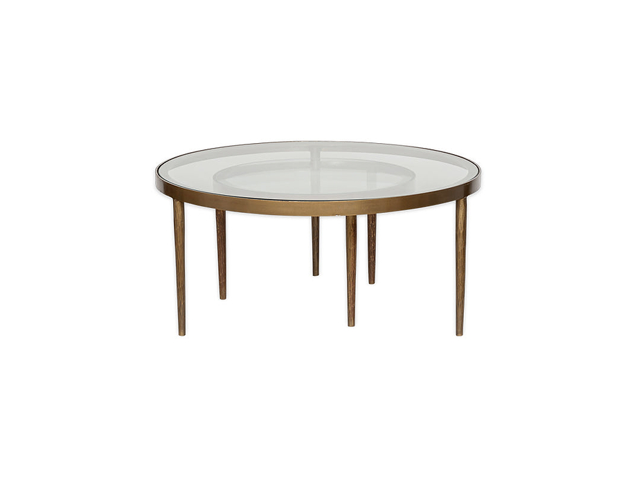 Jiya Iron & Glass Nested Coffee Tables - Brass