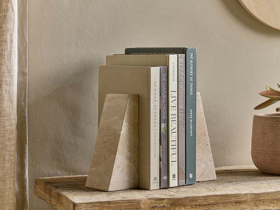 Juda Marble Bookends - Grey