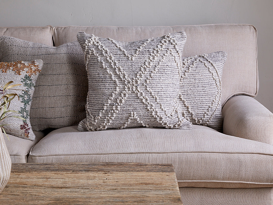 Juliyet Cotton & Wool Cushion Cover - Natural