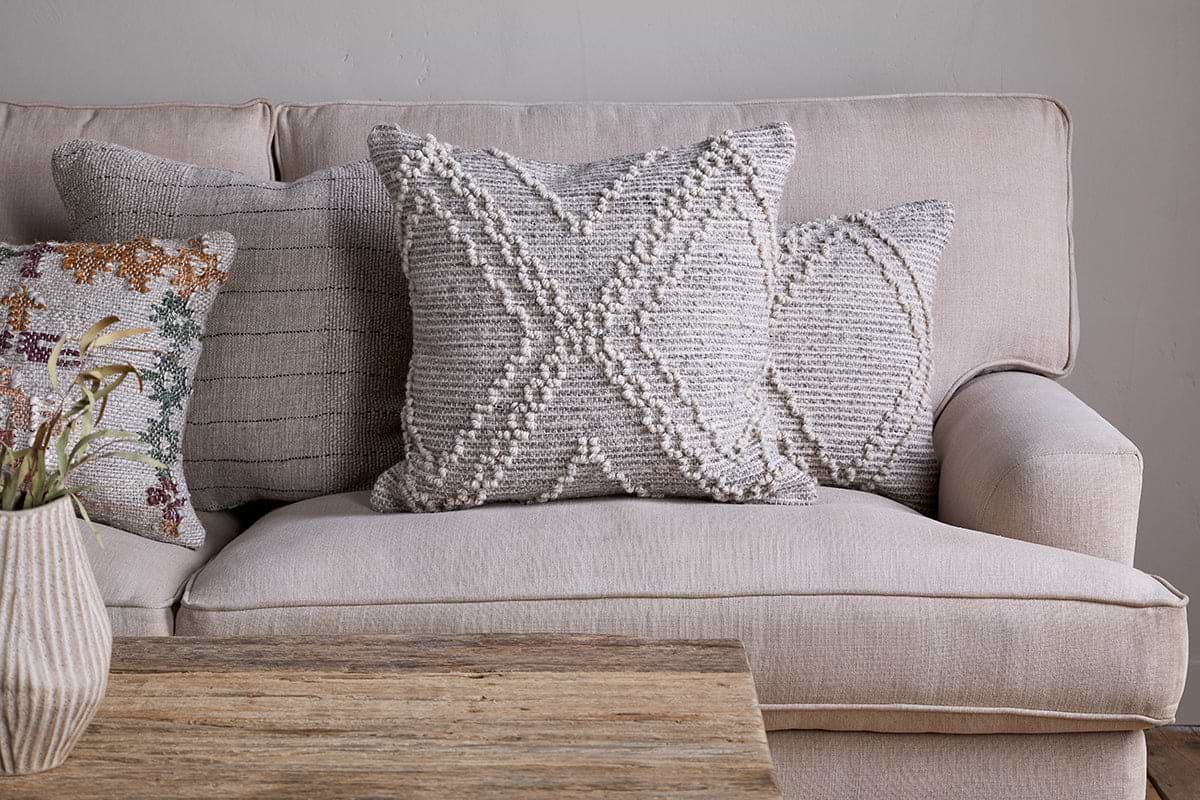 Juliyet Cotton & Wool Cushion Cover - Natural