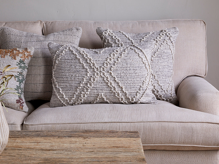 Juliyet Cotton & Wool Cushion Cover - Natural