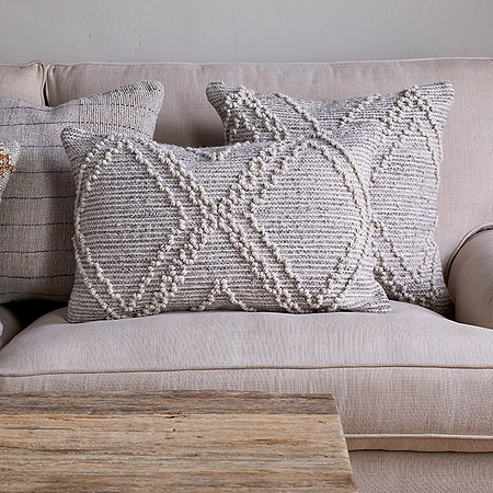 Juliyet Cotton & Wool Cushion Cover - Natural-nkuku