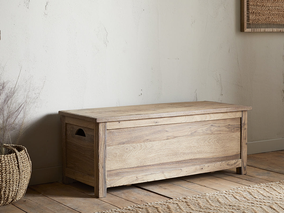 Karadi Reclaimed Wood Storage Bench - Natural