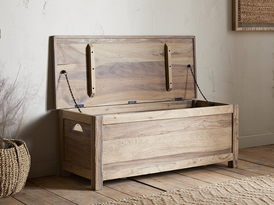 Karadi Reclaimed Wood Storage Bench - Natural