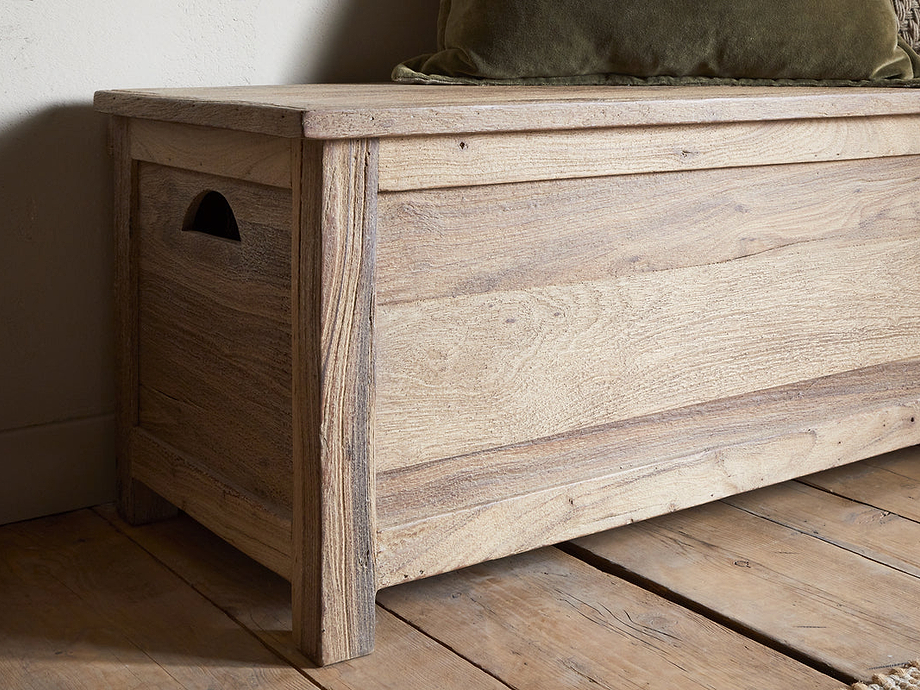 Karadi Reclaimed Wood Storage Bench - Natural