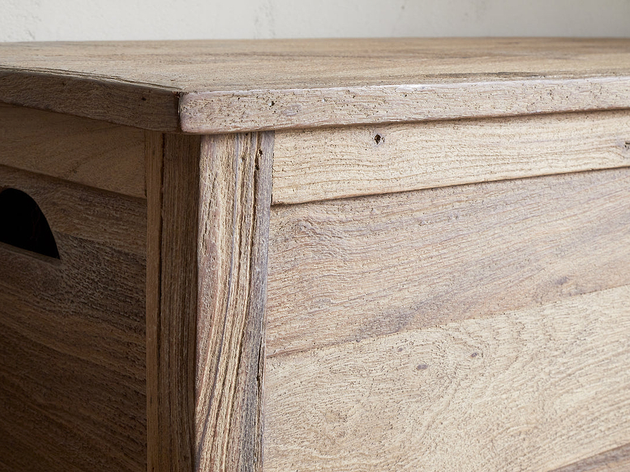 Karadi Reclaimed Wood Storage Bench - Natural