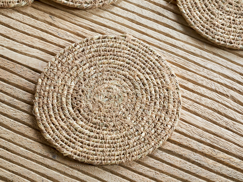 Keso Woven Coasters - Brown (Set of 4)