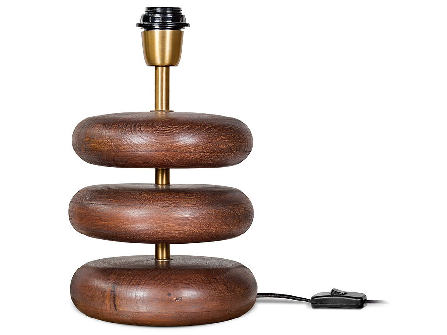 Kankad Mango Wood  Table Lamp - Dark Stain