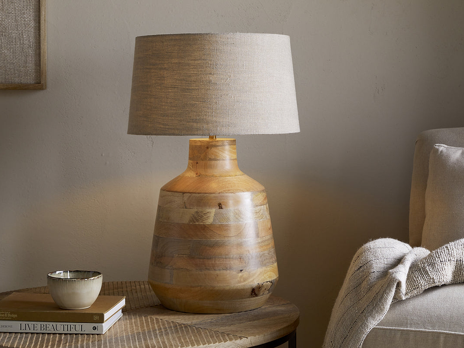 Kayo Statement Table Lamp Mango Wood - Natural