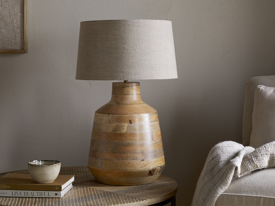 Kayo Statement Table Lamp Mango Wood - Natural