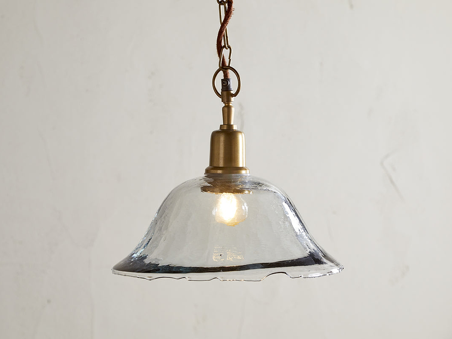 Keju Organic Shape Recycled Glass Pendant - Clear