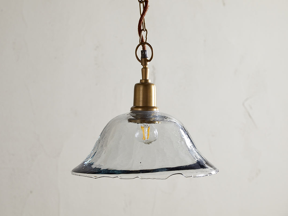 Keju Organic Shape Recycled Glass Pendant - Clear